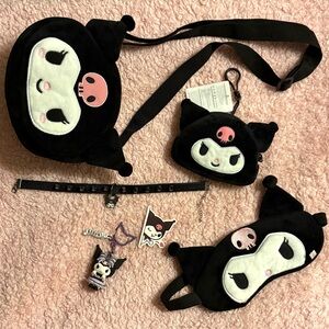 KUROMI LOT 2021 & 2022 Sanrio Crossbody bag coin purse keychain choker